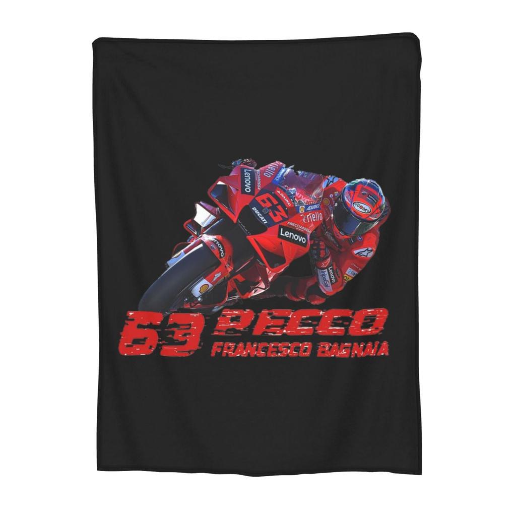 Pecco Bagnaia Coperta Pile Coperta da Divano Multiuso per Casa Camera da Letto Ufficio Coperte Copriletto Trapunta