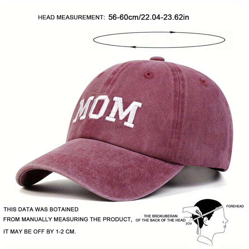 Șapcă de Baseball Spălată Brodată DAD MOM - Snapback Ajustabil, Pălărie de Cuplu Negru Maro pentru Călătorii în Aer Liber, Vacanță la Plajă, Primăvară & Vară, Pălărie de Plajă