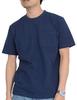 [T-shirt.st] Short-sleeved Plain T-shirt, Extra-thick Cotton, Super Heavyweight, with Pocket, 10.2oz, Men's, Navy, Size L