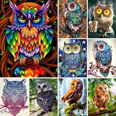 Pittura diamante 5D fai da te animale gufo immagine strass diamante pieno ricamo mosaico artigianale punto croce regalo decorazione della casa kit