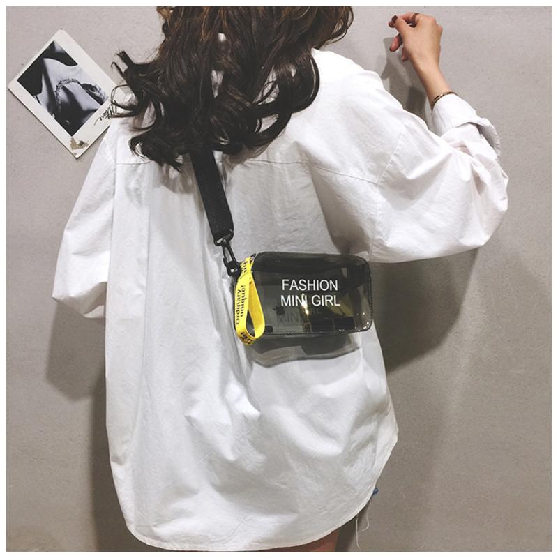 Women Fashion Clear Sweet Purses Candy Color Messenger Bag Crossbody Bags Shoulder Bag Transparent Jelly Bag
