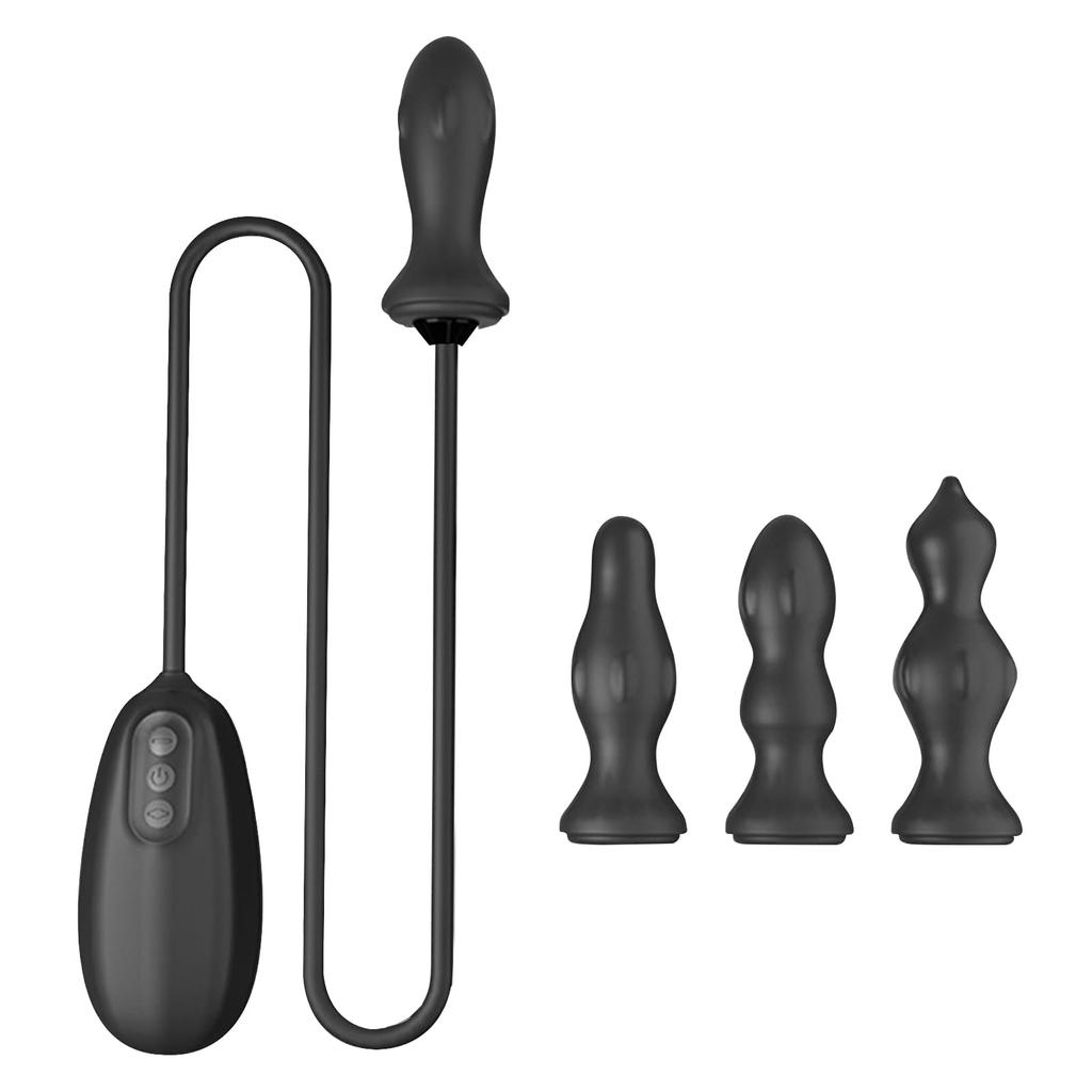 Inflatable Anal Anal 10 Vibration Removable TaRiss's 5-piece Set, Vibrator, Plug, Inflatable, Modes,