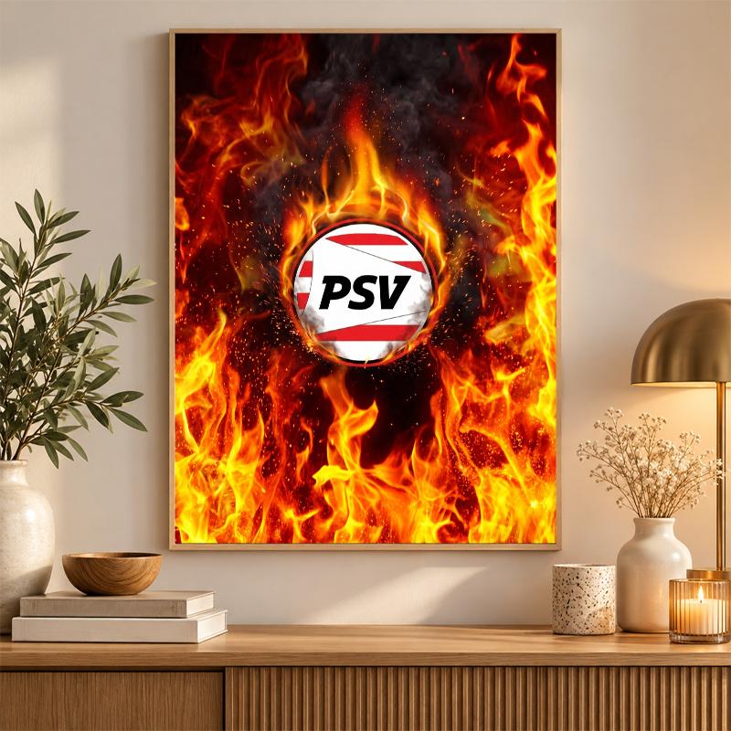 PSV Eindhoven FC Diamond Painting Kit 5D Full Drill DIY Diamond Mosaic Wall Art Home Decor