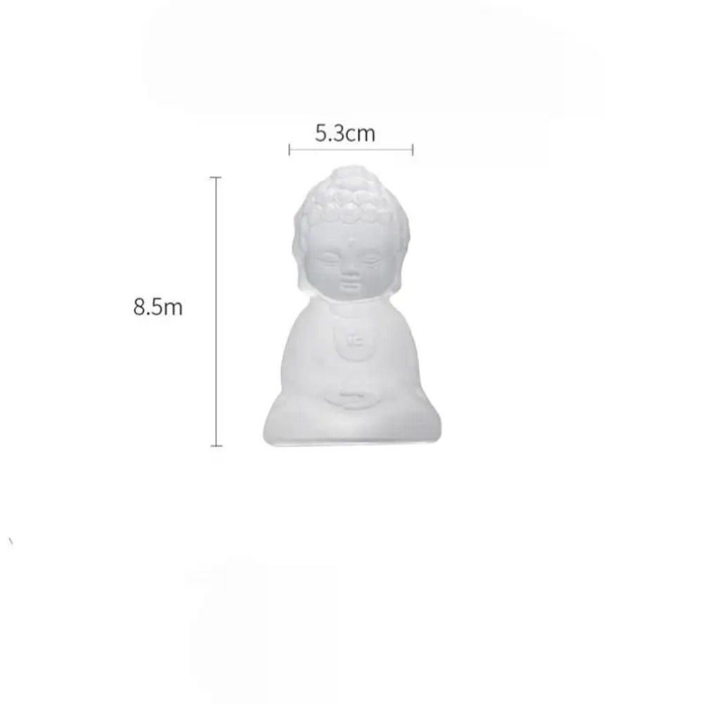 Cute Handmade Buddha Glass Ornaments Unique Glass Material Tea Table Decor Small Size Spiritual Zen Monk Sculpture Office Desk
