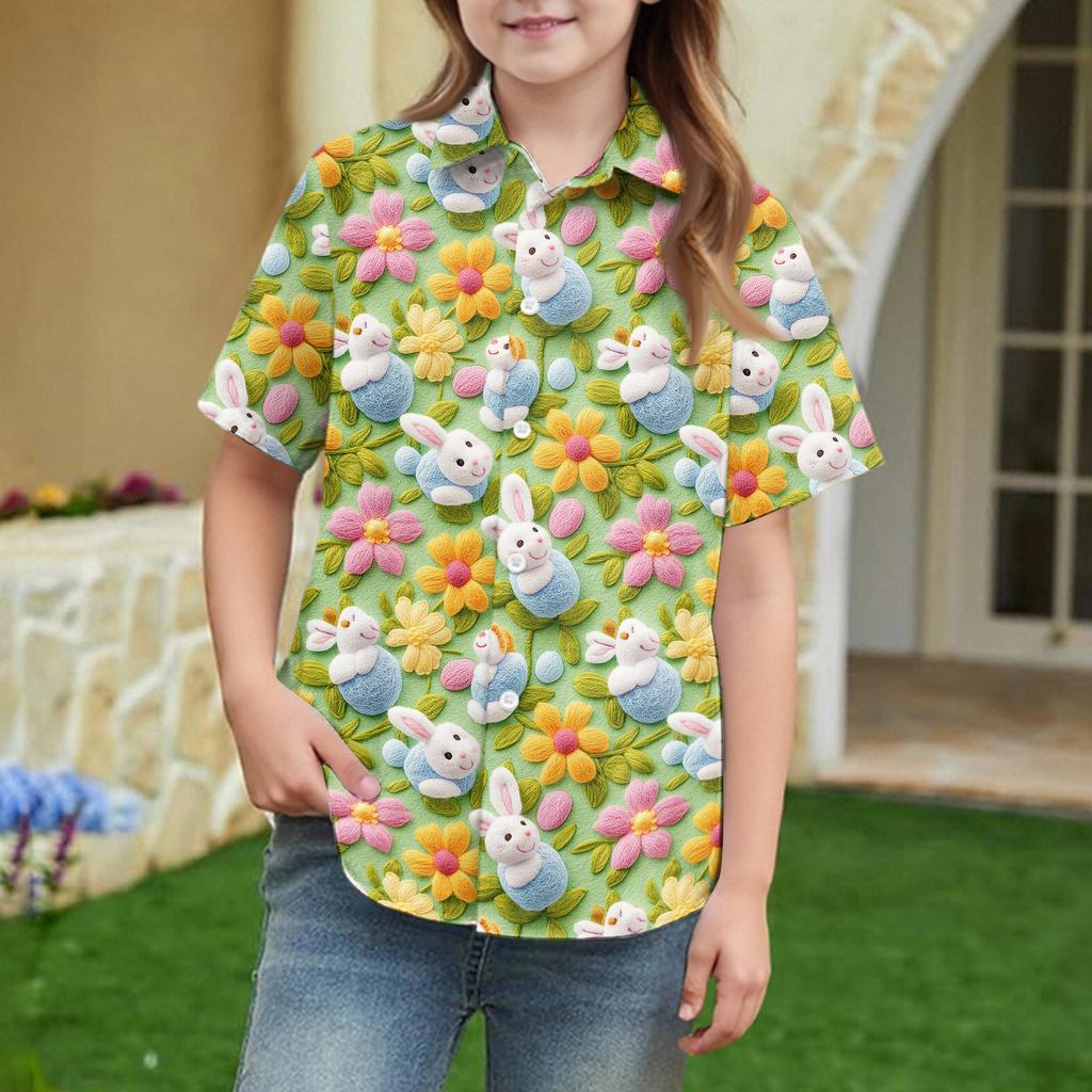 Camicetta Estiva a Maniche Corte per Ragazze Uniforme Scolastica Camicia Bottoni Camicia Bottoni Uniforme Scolastica Estiva per Bambini