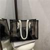 2025PVC Transparent and Simple Summer New Fashion Commuter Korean Version Large Capacity Tote Underarm Shoulder Bag