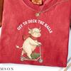 Highland Cow Christmas Shirt, Off to Deck the Halls Tee, Tree Decorating Gift for Women