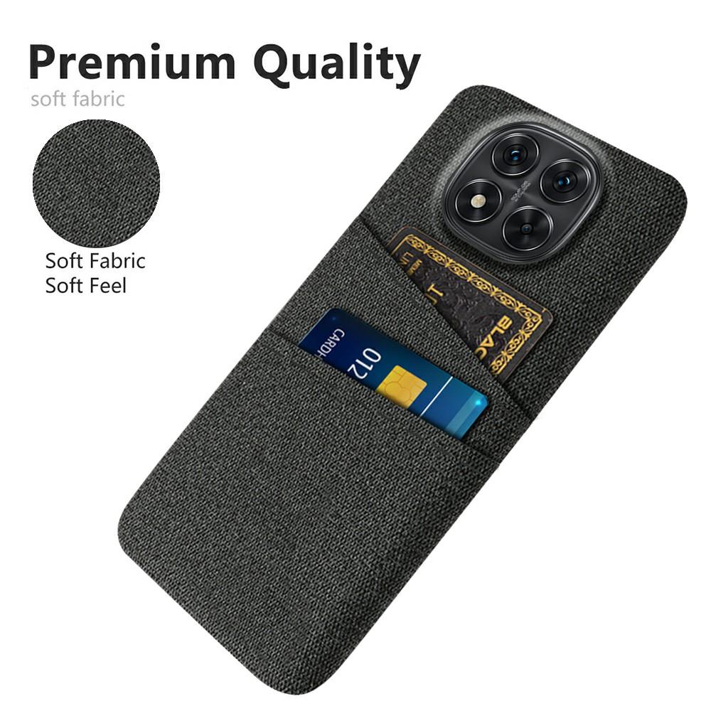 Für Xiaomi Redmi Note 14 Pro 5G/Poco X7 5G Hülle Stoff+Hartes PC Handy-Cover mit Dual-Kartenfächern