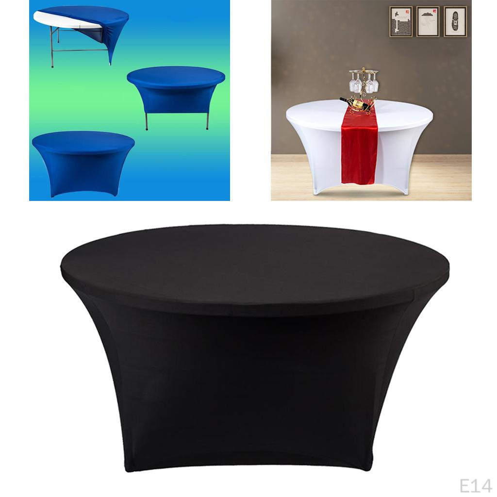 Cocktail Spandex Table Cover Fitted Elastic Tablecloth for Round Tables