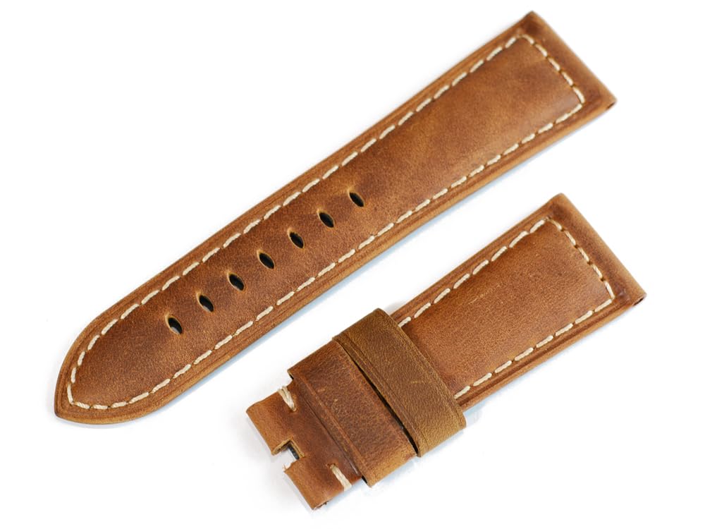 

Совместимый с King Panerai ремешок для часов из светло-коричневой буйволовой кожи для BA [Импортный оригинал] Детали, Пряжка, 26/22 мм