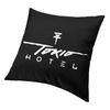 Soft Tokio Hotels Logo Music Rock Band Throw Pillow Case Decoration Custom Square Cushion Cover 40X40Cm Pillowcover Living Room