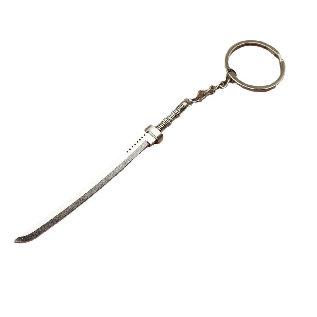 Silver Tibetan Sword Dagger Keychain Pendant