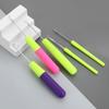 2PCS Plastic Handle Knitting Hooks Micro Hook Crochet Hook  for Hair Weaving
