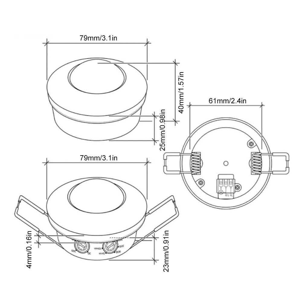 AC 220-240V PIR Infrared Body Motion Sensor Switch for Lamp Light Switch lampholder For LED lamp Bulb Automatic ON / OFF