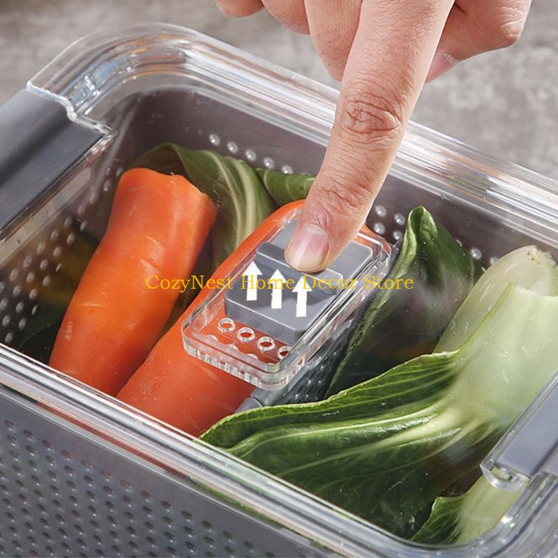 92MF Convenient Refrigerator Storage Box Ventilation Design For Vegetables Snacks