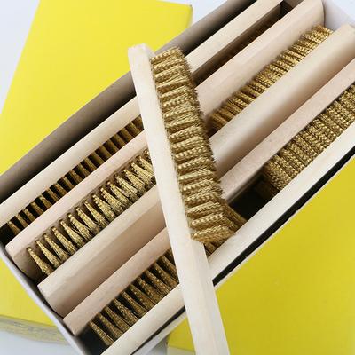 3/12Pcs Heavy-Duty Copper Wire Brush Set-Effective Brush With Sturdy Handle For Paint Scrubbing Removing Unfinished Metal Etc