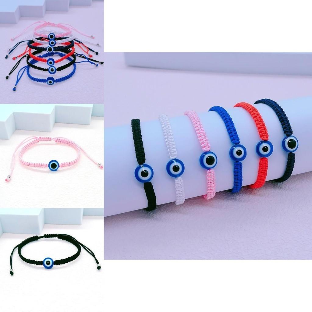 Trendy European And American Handmade Bracelet With Adjustable Evil Eye Design Perfect Gift For Couples