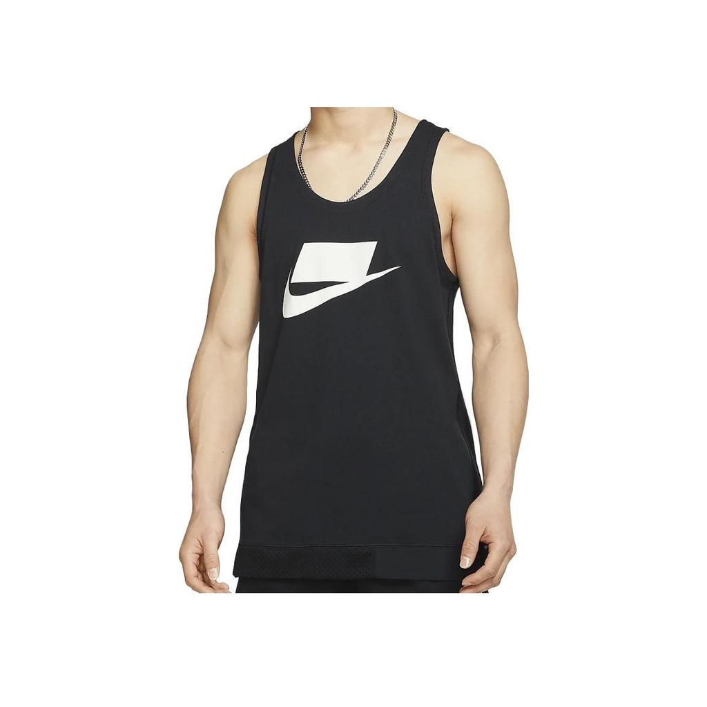 Nike Color Block Logo Print Knitted Tank Top Men Tops Black CJ5080-010