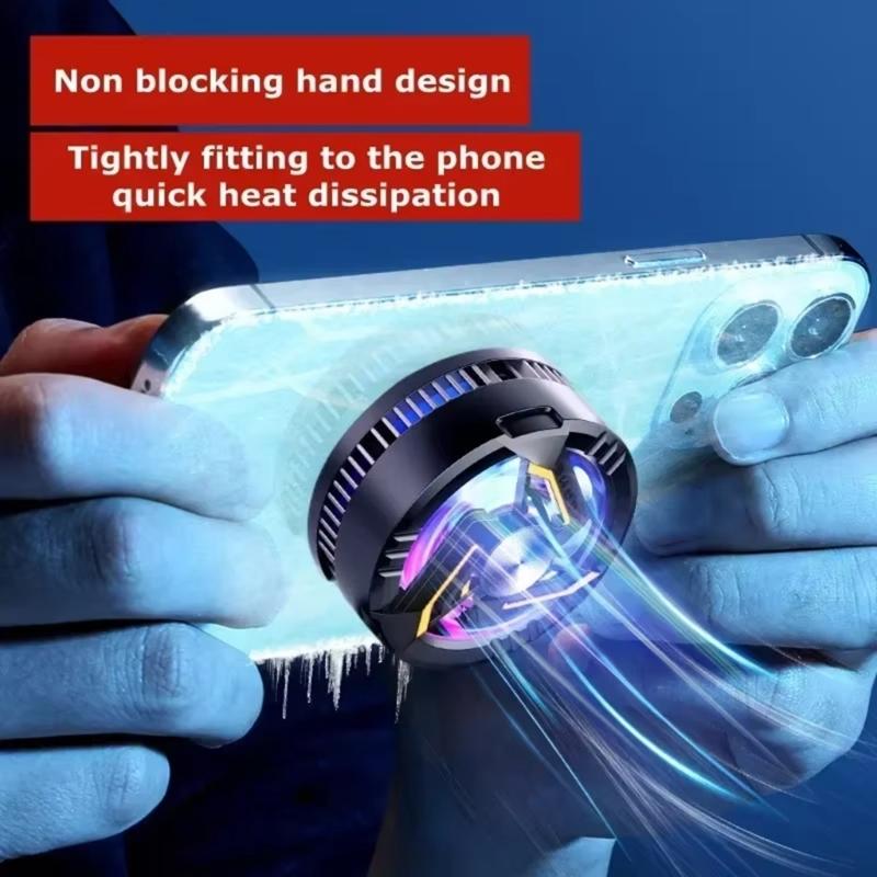2 Gear Adjustable Cooling System Low Noise Heatsink for Mobile Phone Portable Magnetic Cooling Fan for Phone 16 15 14
