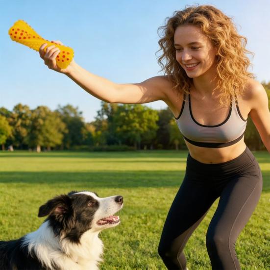 Twisted Bone Dog Toy PVC Chew Toy for Small And Medium Dogs Bite-Resistant Interactive Play Toy for Tooth Cleaning