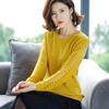 O-Neck Lace Pullover Sweater Loose Knitted Hollow Solid Top Spring Versatile Women's Knitwear
