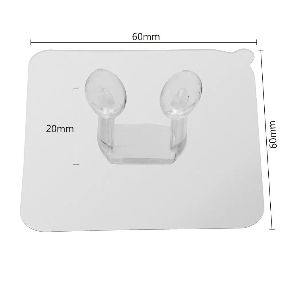 5pcs Strong Adhesive Hook Power Plug Socket Hanger Holder Wall Mounted Self Sticky Hooks Multi-function Wall Storage Hooks