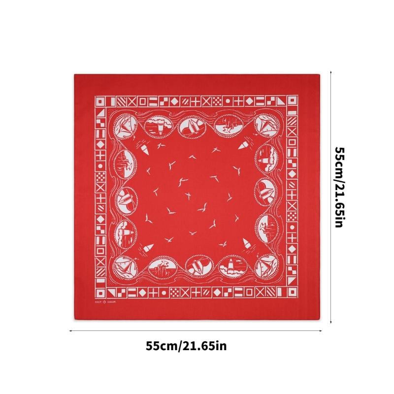 Contemporary Cotton Bandana Scarf Smooth Surfaces Friendly Multipurpose Accessory For Outdoor Occasions