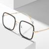 -1.0 -1.5 -2.0 -2.5 -3.0 Bis -6.0 Damen Herren Mode Quadratische Kurzsichtigkeitsbrille Übergroße Brille Studenten Metall Klare Gläser