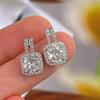 2024 New Luxury Princess Zinc Alloy Color Korean Earrings for Women Anniversary Gift Zircon Wholesale E6872