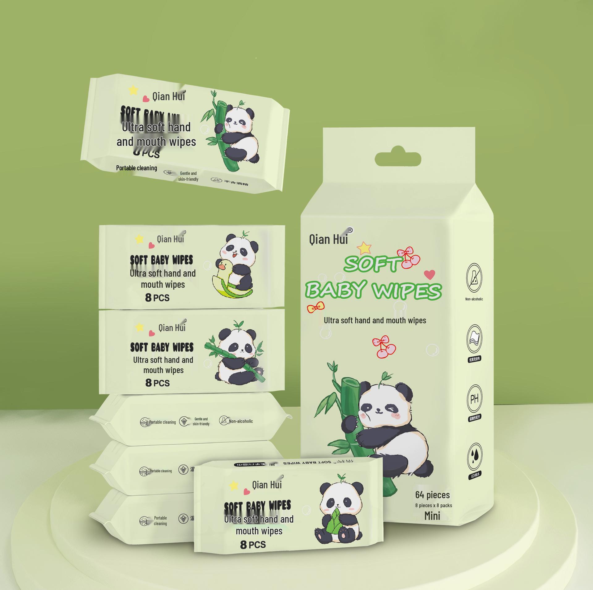 

Портативные мини влажные салфетки для рук и рта младенцев и детей