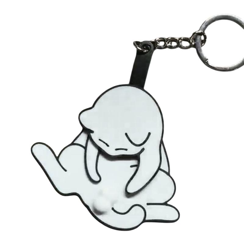 Kreativní přívěsek na klíče s vajíčkem a kočkou, roztomilý a vtipný otočný akrylový přívěsek na klíče pro ženy, přívěsek na klíče, kabelku, tašku, příslušenství