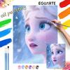 Elsa Frozen Digital Oil Painting Art Kit Hand Painted Home Decor