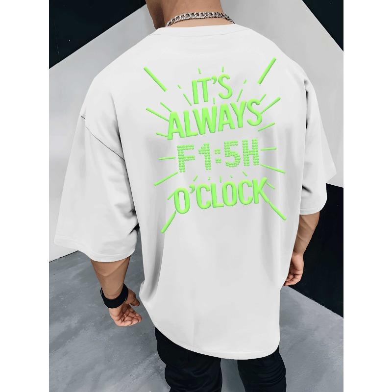 European Size New Summer Men'S Short-Sleeved T-Shirt with Back Print, Stylish And Trendy, Featuring a Round Neck for Spring And Summer