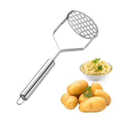 Stainless Steel Potato Masher Manual Food Masher & Ricer for Perfect Mash, Baby Food & Soups, Potatoes & Veggies