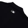 MLB New York Yankees Solid Polo Neck High Waist Pullover Sports Style Short Sleeve Dress Women dresses Black 3FOP00623-50BKS