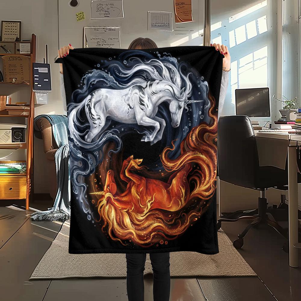 

Tai Chi animals Print Flannel Blanket,High quality Comfortable for All Seasons,Home Decor,Warmth and Comfort,Perfect for Christmas Gifts 80cm x 120cm