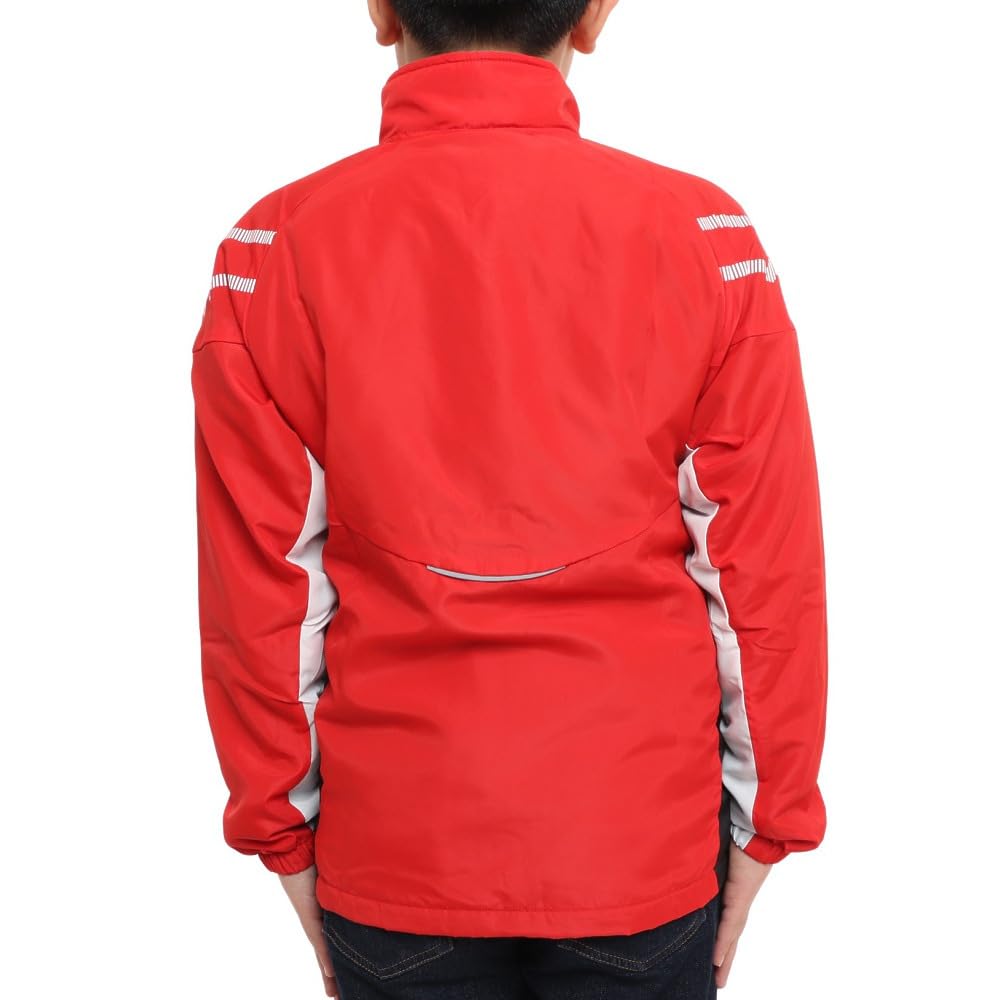 Training Wear MC Line Warmer Jacket Windproof Water Repellent Thermal Junior 32JE1931 Kids Red X White 160 [Mizuno]