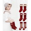 Sweat-absorbing Toddler Hosiery Red Princess Socks New New Year Socks  Kids