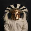 Casco Corintio Espartano de la Antigua Grecia con Cresta de Crin de Caballo Casco de Guerrero de Bronce Hecho a Mano Armadura Medieval Coleccionable LARP