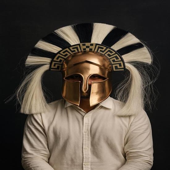 Ancient Greek Spartan Corinthian Helmet with Horsehair Crest Handcrafted Bronze Warrior Helmet Medieval Armor LARP Collectible