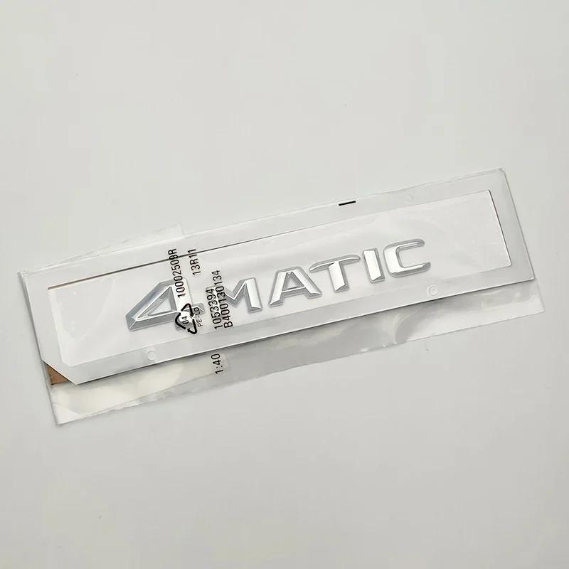 3d ABS Chrome Black 4 Matic Logo 4Matic Emblem Letters Nameplate Car Trunk Badge For Mercedes Benz 4matic Sticker Accessories