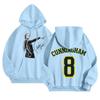 Unisex Lightweight Long Sleeve Pullover Hoodie with Pocket and Print for Casual Wear