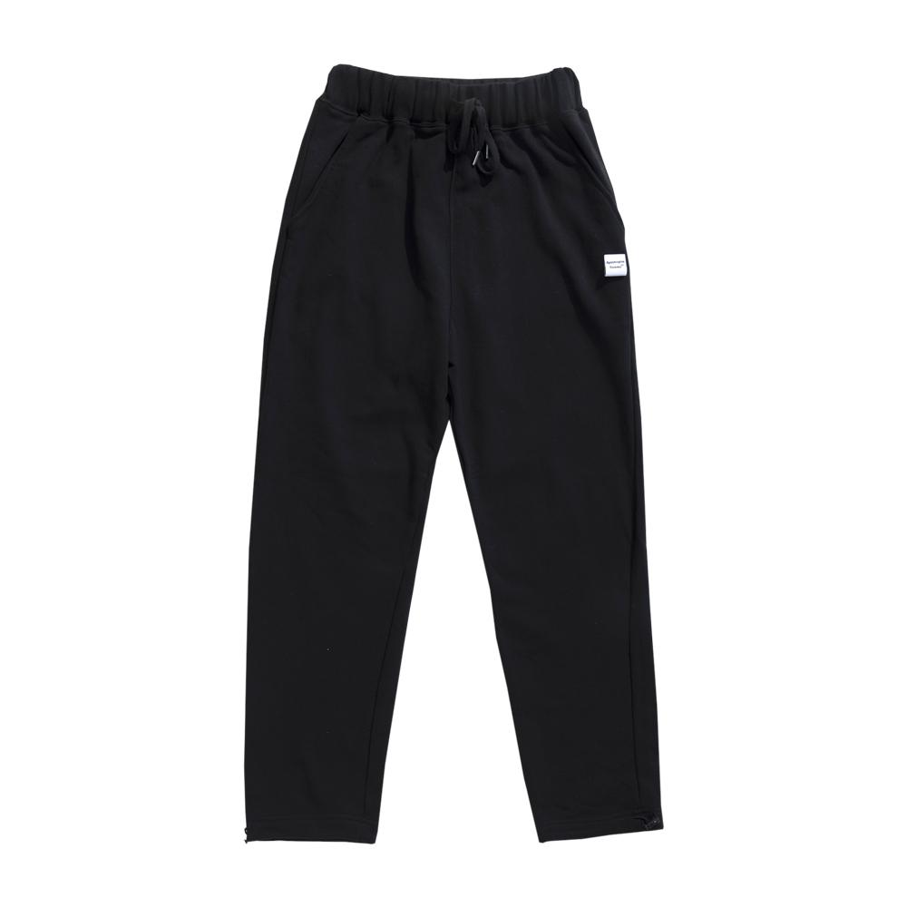 APOSTROPHE COMMA Wh Label String Wide Sweatpants (Black)