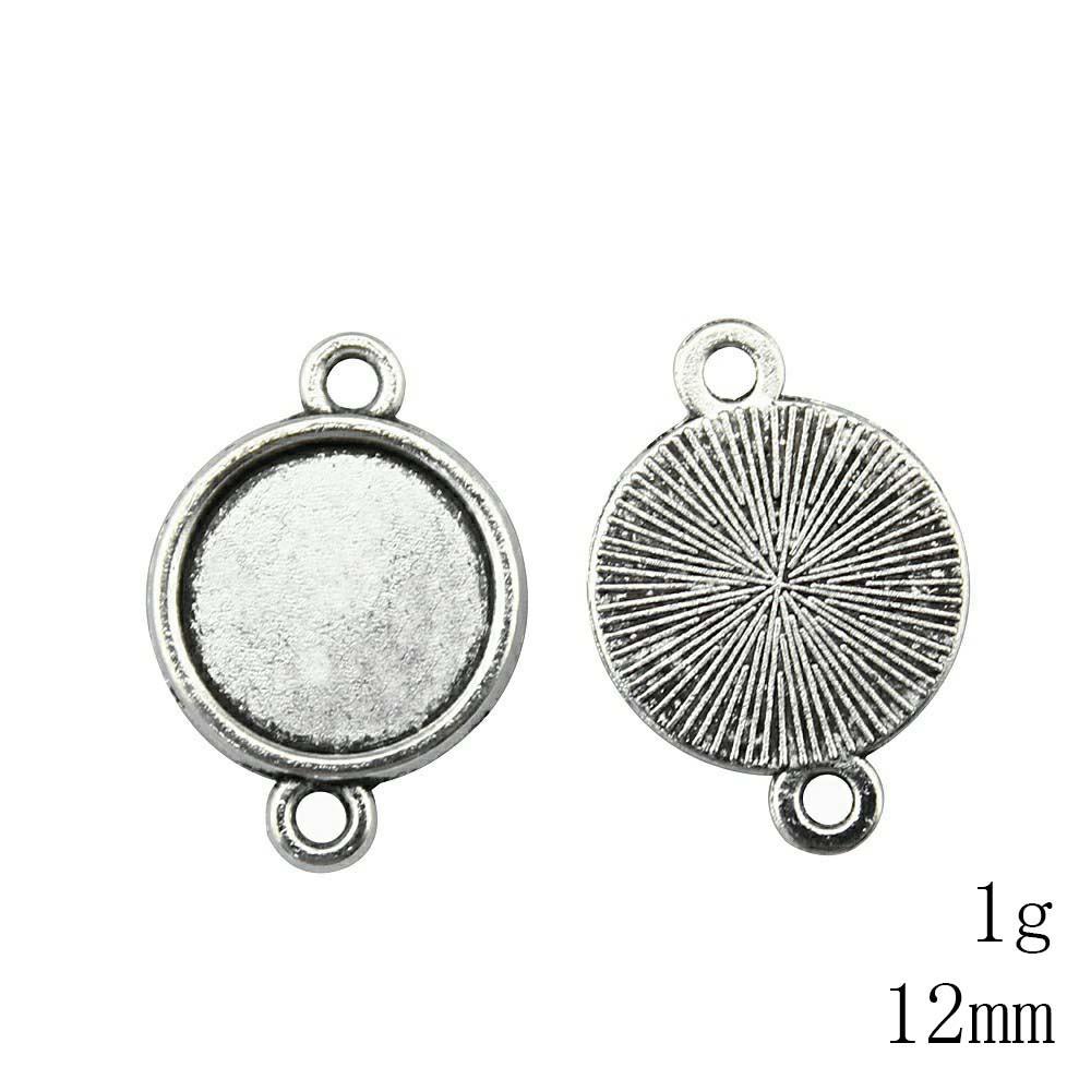 Valentine's Day Accessories For Making Jewelry Fit Round 12mm Glass Cabochon Base Setting Tray Accessories Parts Women's Clothing Bag Accessories