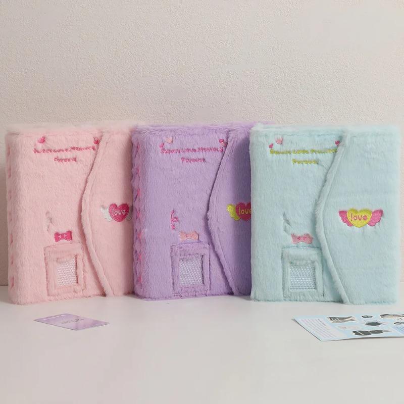 A5 Ins 3-inch Small Card Storage Plush Style Plush Photo Album Idol Album Cards Collection Binder Photocard Holder