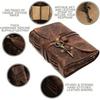 Genuine Leather Diary | Vintage Handmade Leather Journal | Premium Antique Key Closure | 200 Handmade Deckle Edge Antique Pages