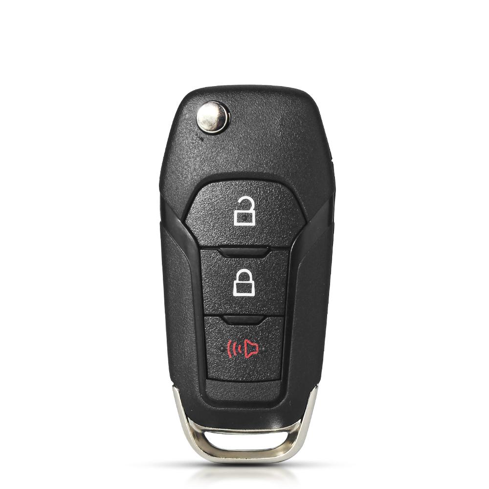 Flip Remote Car Key Case For Ford Focus Fusion Edge Explorer Mk2 Mk7 Ranger Hu101 2/3/4 Buttons