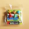 6Pcs Animal Farm Dinosaur Fruit Fork Mini Cute Cartoon Children Snack Cake Dessert Pick Toothpick Bento Lunches Party Decoration