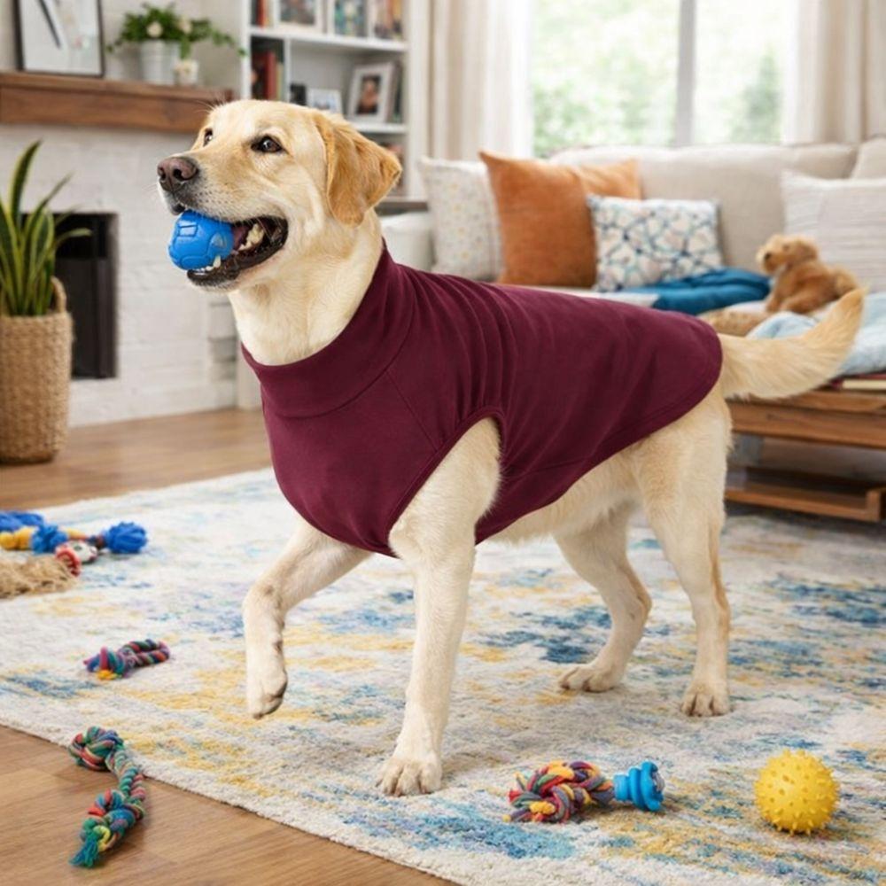 Fleece Dog Sweater Vest Warm Dog Bottoming Shirt Pet Supplies Pet Calming Clothes  Home Indoor