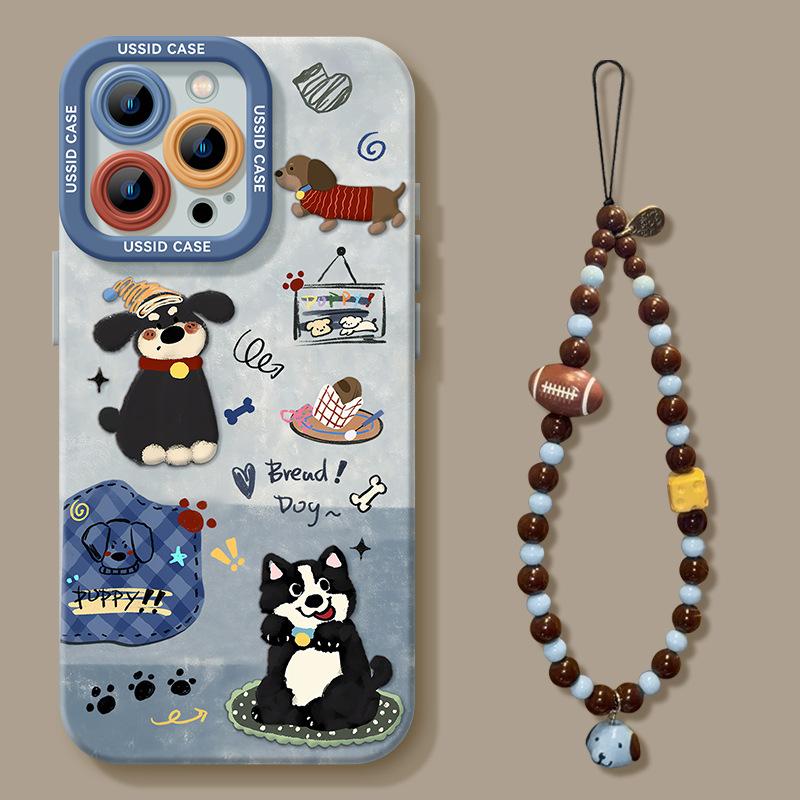 Full Coverage Camera Key Puppy Compatible with Apple 17 Phone Case iPhone 13 Pro Max Transparent 16 Lens Film 15 Set